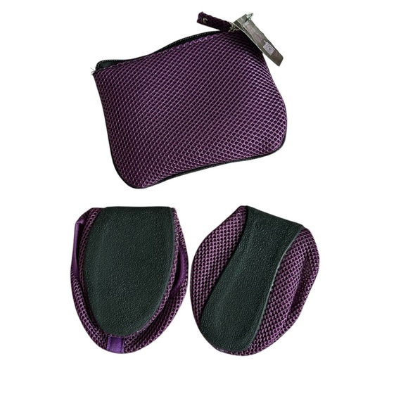 Purple Mesh Women's Flats with Matching Pouch - Picture 2 of 5